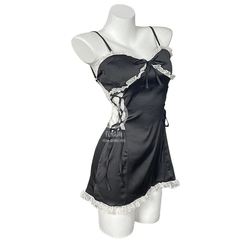 

Floral Lace Chest Pad Pure Desire Style Satin Lace Backless Seductive Straps Embellished With Matching Robe Set Pure Desire BEGJ