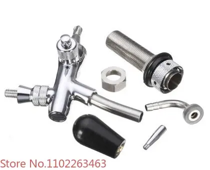 Brass extended wall piercing beer faucet adjustable faucet draft beer machine equipment