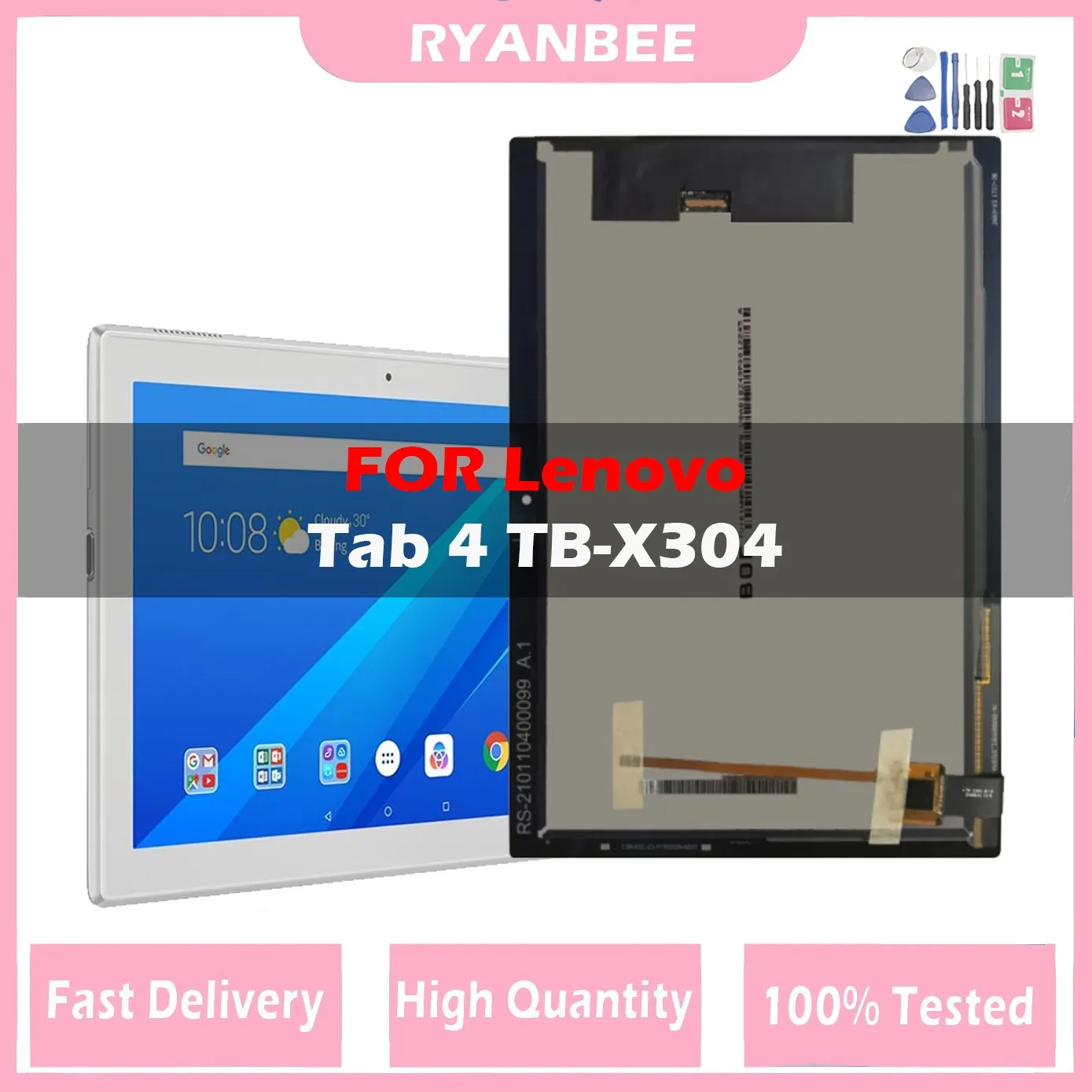 

Новый оригинальный ЖК-дисплей для Lenovo Tab 4 TB-X304L TB-X304F TB-X304N/X X304, ЖК-дисплей, сенсорная панель, дигитайзер в сборе