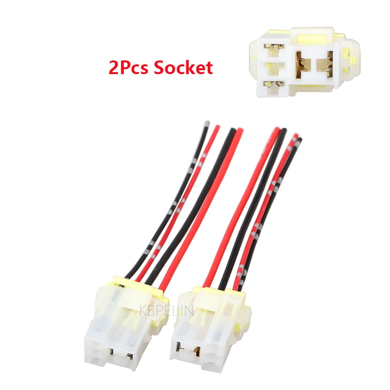 

2x For Toyota Mitsubishi Honda Car Relay Socket With 4 Wires Connector Wiring Harness Accessories