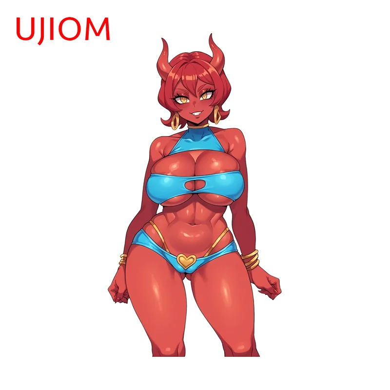 UJIOM Seductive Demon Alluring Bikini Big Chest Wall Sticker Exquisite Enchanting Scratch Proof Decal Bedroom Bathroom Decor
