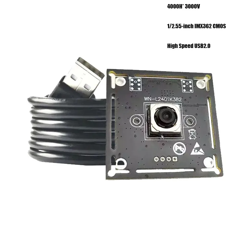 1/2.55-inch IMX362 CMOS USB2.0 Camera Module 4000Hx3000V 15FPS 12MP HD Autofocus 81.6°  MJPEG, YUY2