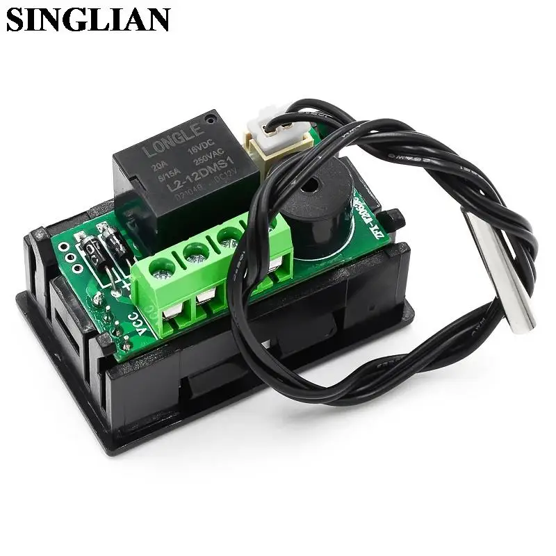 W1209WK W1209 WK DC 12V Digital LED Thermostat Temperature Control Thermometer Thermo Controller Switch Module+NTC Sensor Cable