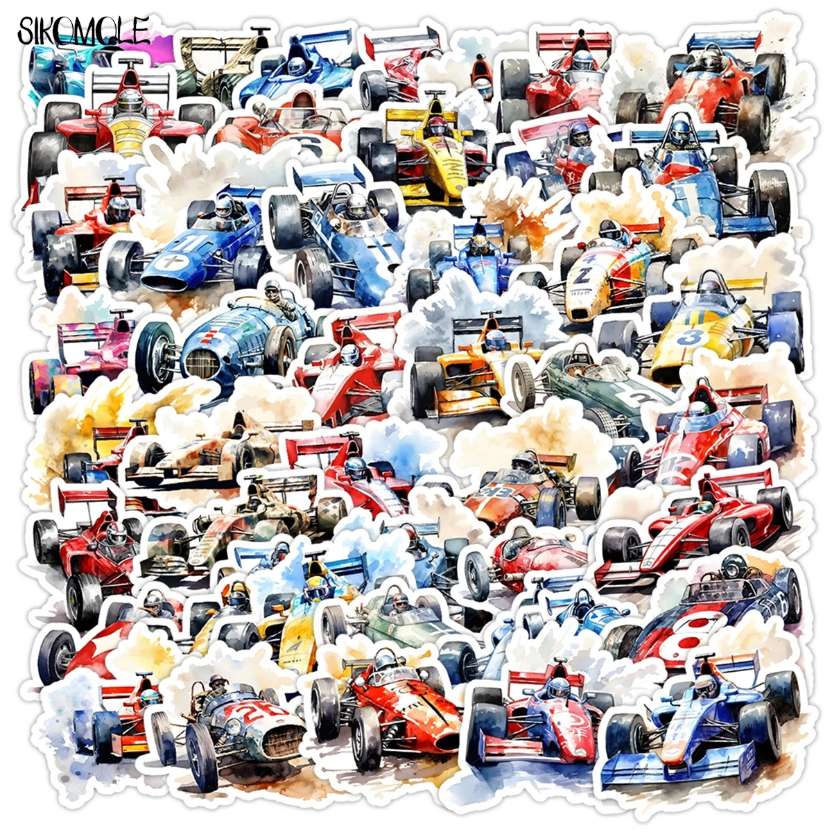 

10/30/50 шт., милые наклейки с героями мультфильмов F1 Formula Racing, эстетические украшения «сделай сам», игрушки для детей, дорожная наклейка для багажа, набор наклеек с граффити