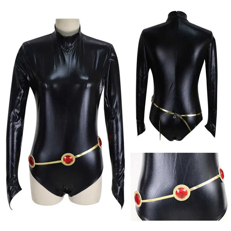 Костюм для косплея Dames TeenTitans-Raven, комбинезон с грубой каминкой, костюм на Хэллоуин, униформа для Meisjes