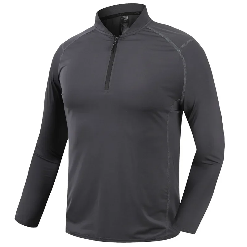 Men's Gym Muscle Tights Ice Silk Breathable Running Training Clothes Autumn and Winter Quick Dry Outdoor Cycling Sportswear