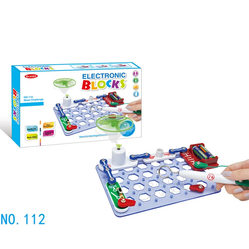 Circuit scientifique à assemblage polyvalent, blocs de construction électroniques, Circuit STEM de physique pour enfants, expérience d'enseignement, jouets cadeaux