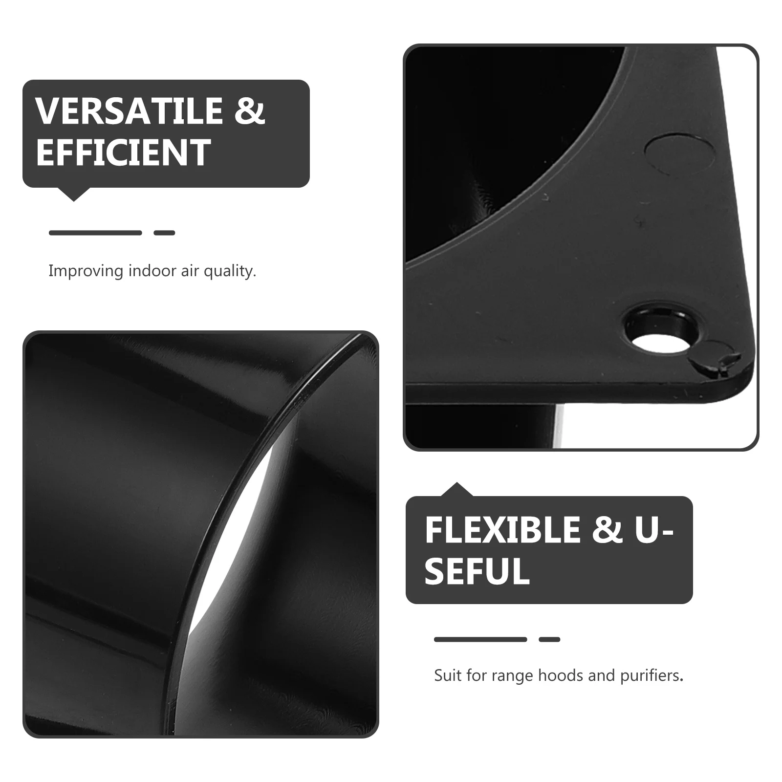 

1pcs Square Bottom Straight Flange Duct Reducer For Diy Range Hoods Purifiers Metal Ventilation System Fitting Airflow Connector