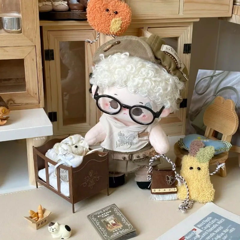 

Evelyn New 20CM Kawaii Doll Clothes No Attributes Cotton Doll Clothing Accessories Handsome Doll Dress Up Hat Cap Clothes Outfit