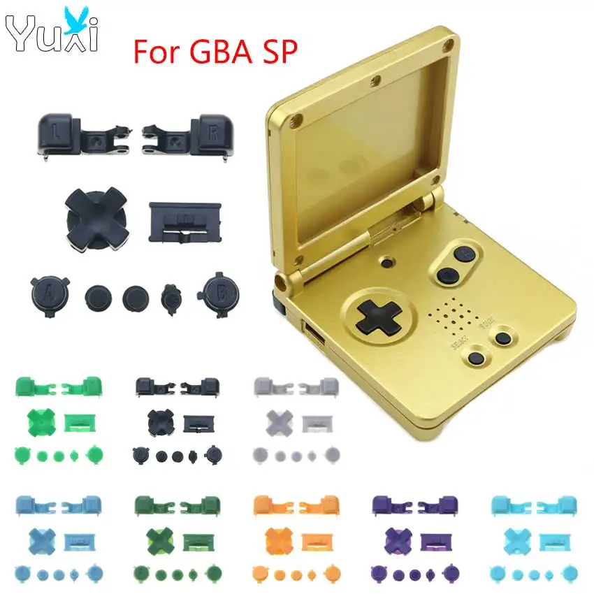 

YuXi Multicolor For GameBoy Advance SP for GBA SP Game Console Full Set Buttons L R A B D-Pad Direction Keys