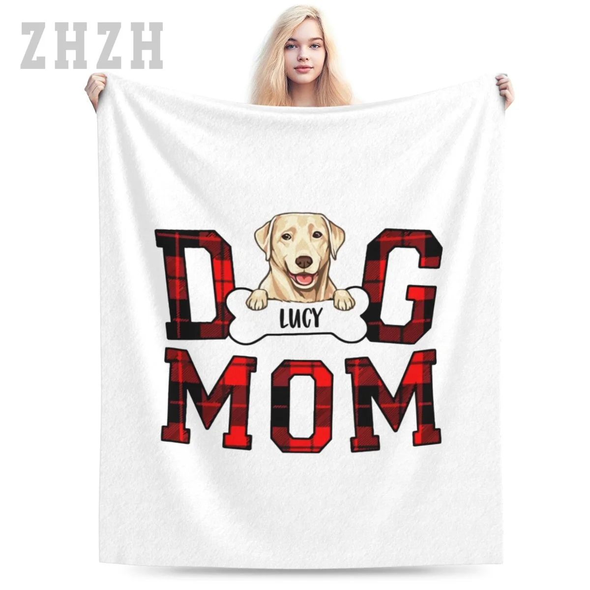 Blanket Labrador Retriever Mom Cute Gift Flannel Multifunction Camping Sofa Cover Keep Warm