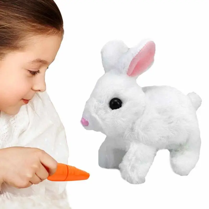 

Soft Big Bunny Stuffed Animal Doll Interactive Toys Bunnies Can Walk And Talk Animals Cushion Stuffed Toy For Kids Xmas Gifts