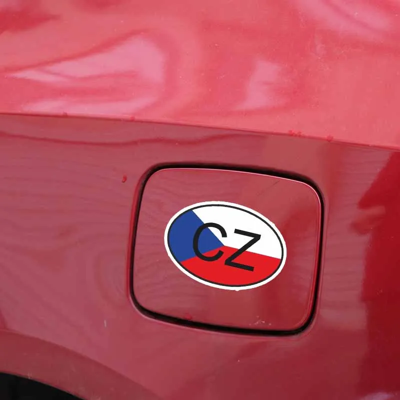 K206# 13CM/17CM Creative Czech Republic CZ Country Code Windows Car Sticker Decal Car Accessories Pegatinas Para Coche