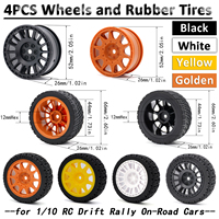 4PCS 52mm/66mm Wheels and Rubber Tires 12mm Hex for 1/10 Traxxas HSP HPI RedCat Tamiya Kyosho Sakura RC Drift Rally On-Road Cars