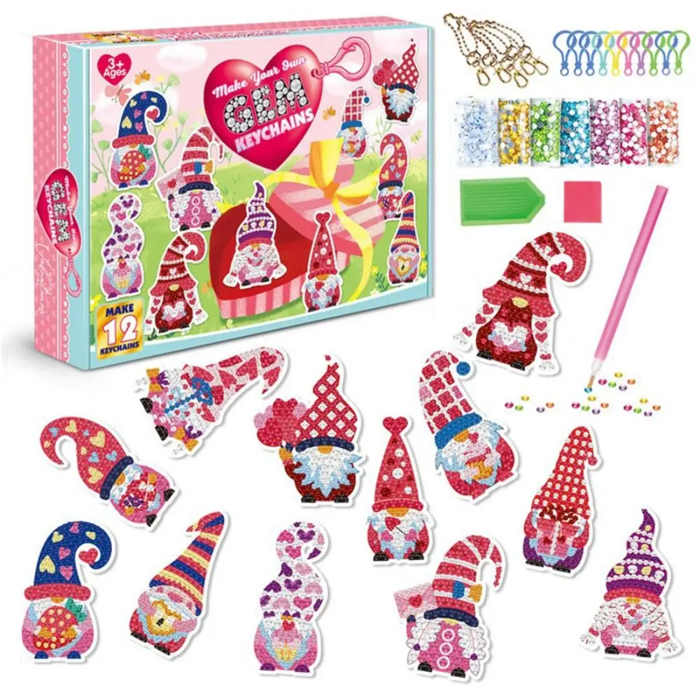 Handmade Craft Diamond Painting Set Mermaid Pattern Ice Cream Diamond Drawing Keychain Diamond Painting Stickers Cartoon Design