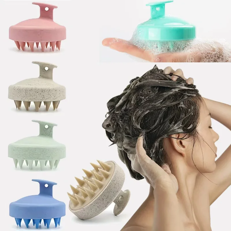 

Силиконовая щетка для мытья волос - массажная расческа для кожи головы, массажная щетка для тела для ванны и душа, инструмент для парикмахерских и салонов красоты