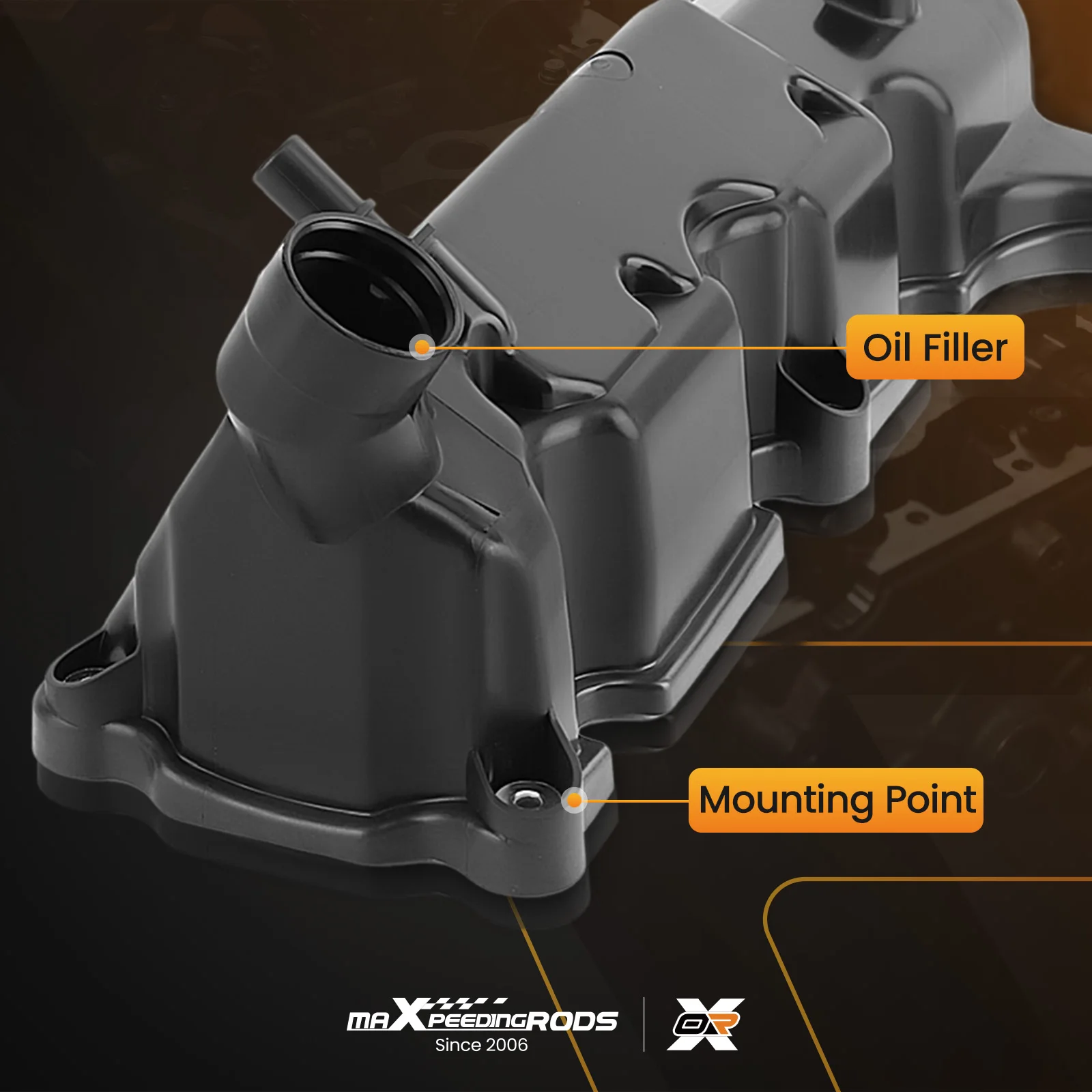 Left & Right Aluminum Valve Cover for Ford Crown Victoria Lincoln Town 4.6L V8  6L2Z6582AA 4L5Z6582JA