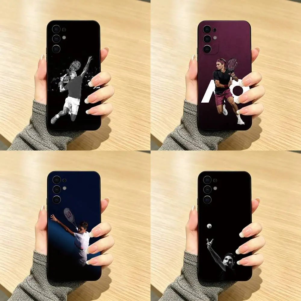 R-Tennis-Roger Federer  Phone Case Black Silicone Soft For Samsung S25,S24,S21,S22,S23,S30,Ultra,S20,Plus,Fe,Lite