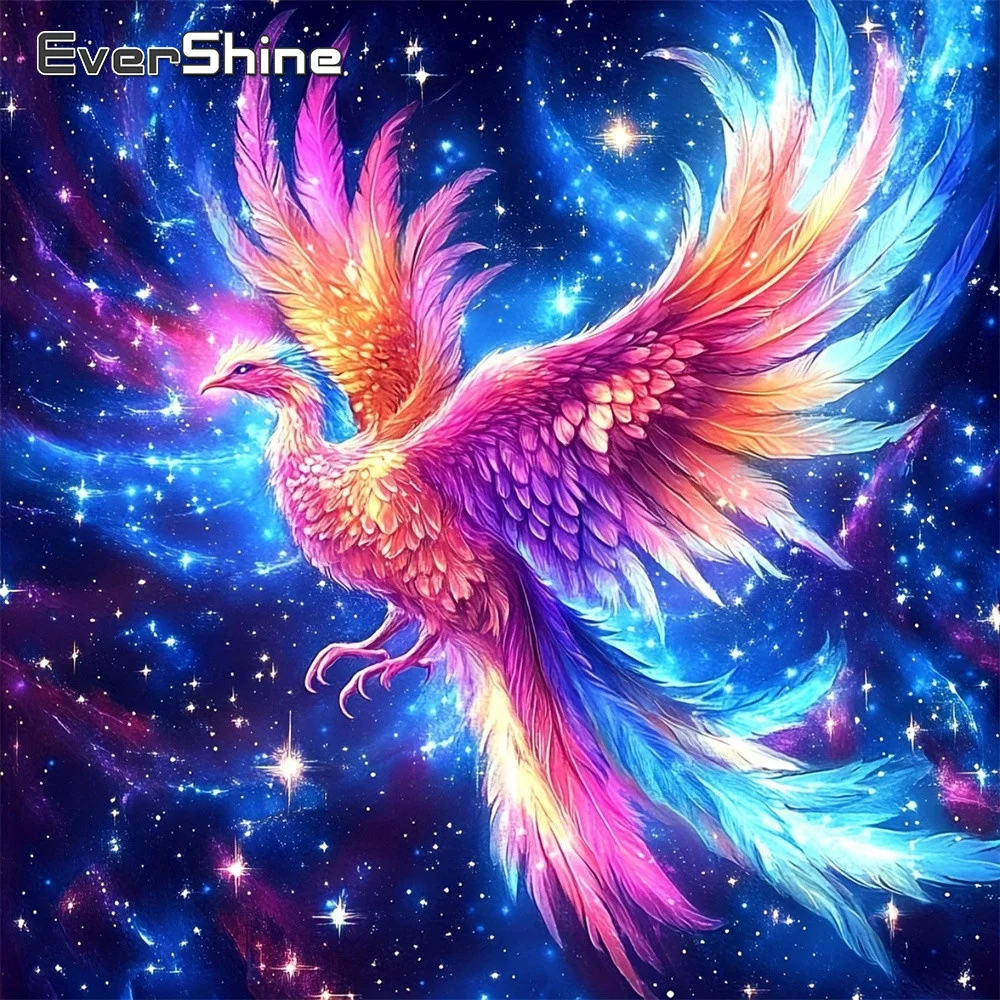 EverShine Voll-Diamant-Mosaik Phönix-Gemälde Tier-Bastelset Bild Strass-Diamant-Stickerei Heimdekoration