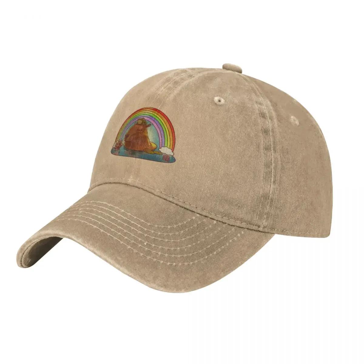 Capybara and Frog Rainbow Baseball Cap black Wild Ball Hat Trucker Hat fishing caps man Women Caps Men's