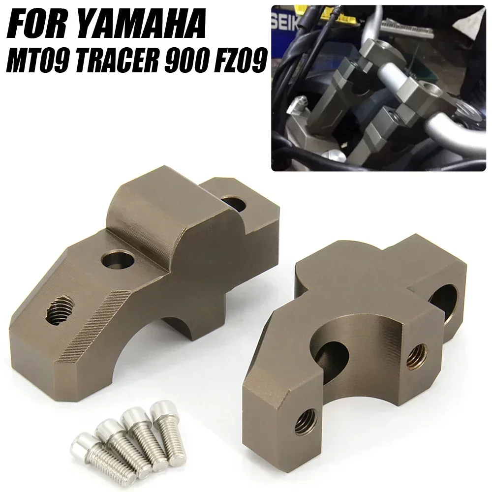 

FOR YAMAHA MT09 Tracer 900 GT FZ09 Motorcycle Handle Bar Riser Clamp Extend Handlebar Adapter Mount 2021 2020 2019 2018 2017