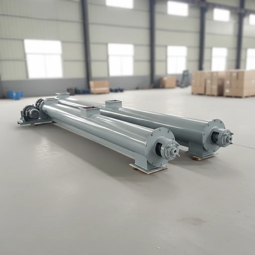 HCY Customized Industrial Horizontal Inclined Tubular Screw Conveyor with High Wear Resistance