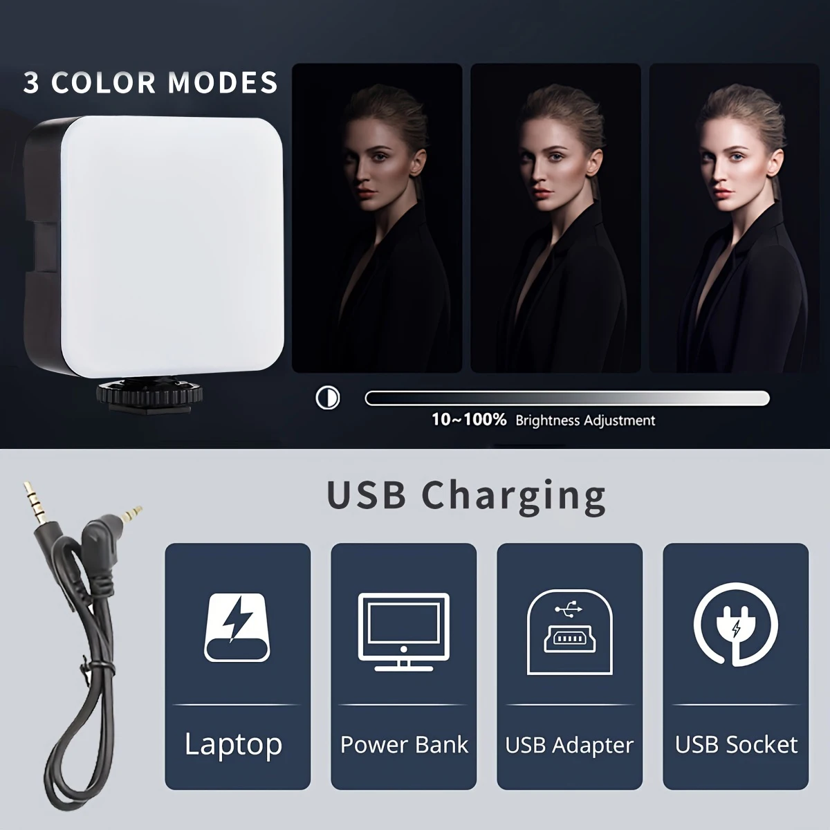 حامل هاتف ثلاثي القوائم للهواتف الذكية طقم تسجيل فيديو ميكروفون صغير LED ملء الضوء لاجتماع البث المباشر مدونة فيديو فيديو قصير