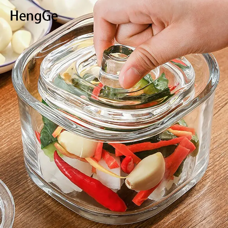 Korean Thickening Glass Jar Simplicity Seal Up Glass Container Pickle Jars Radish and Pickled Vegetables Storage Glass Bottle