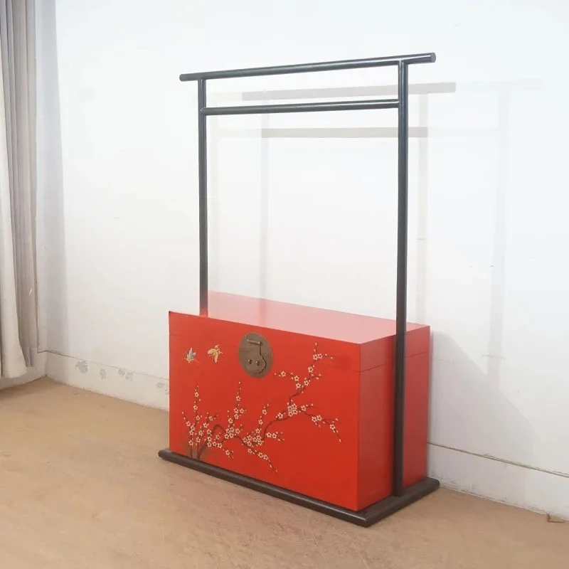 New Chinese Zen Style Floor-standing Bedroom Solid Wood Coat Rack  Clothes Rack