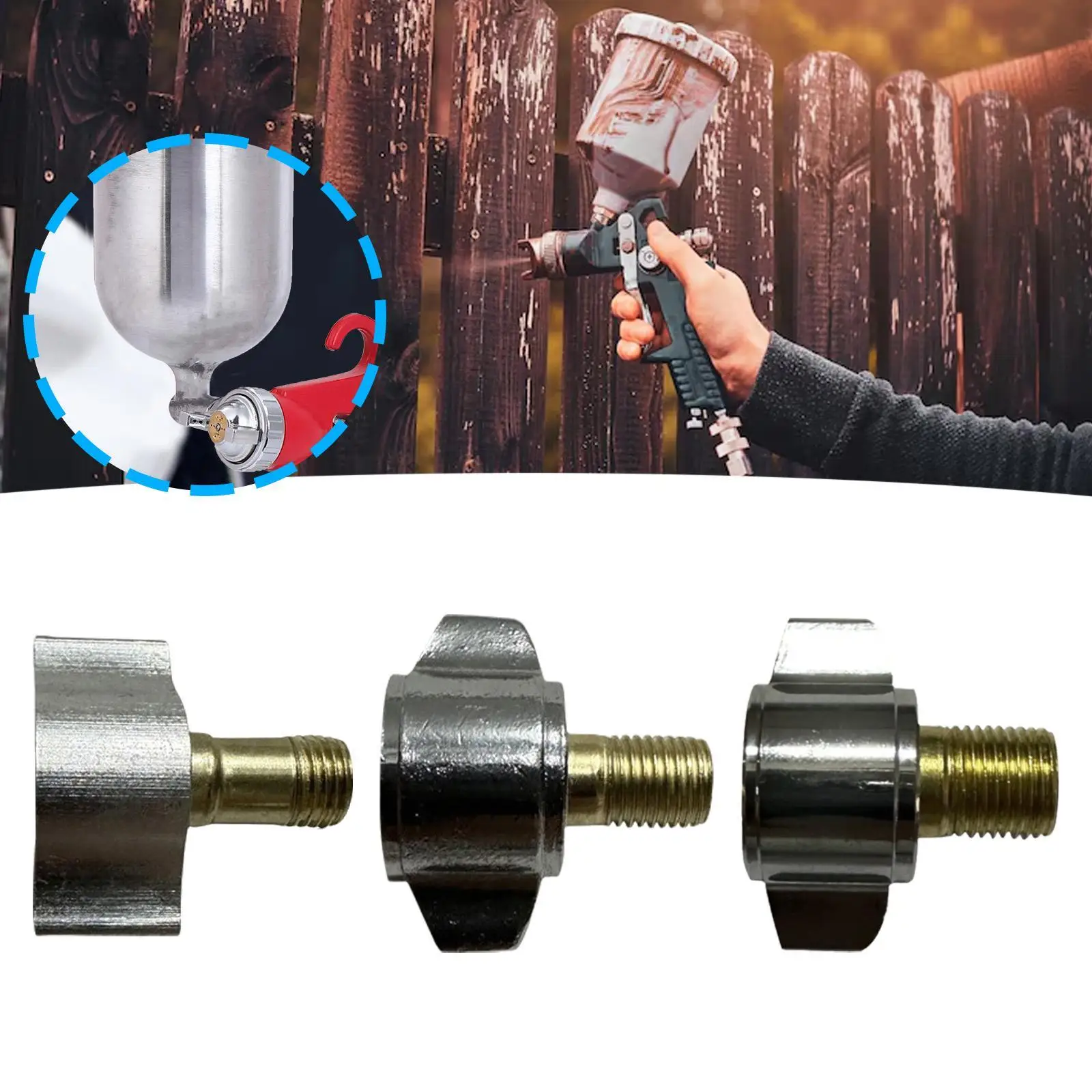 Spray Cup Adapter Paint Application Tool Lightweight Sturdy Aluminum Professional Paint Cup Connector Paint Spray Accessory