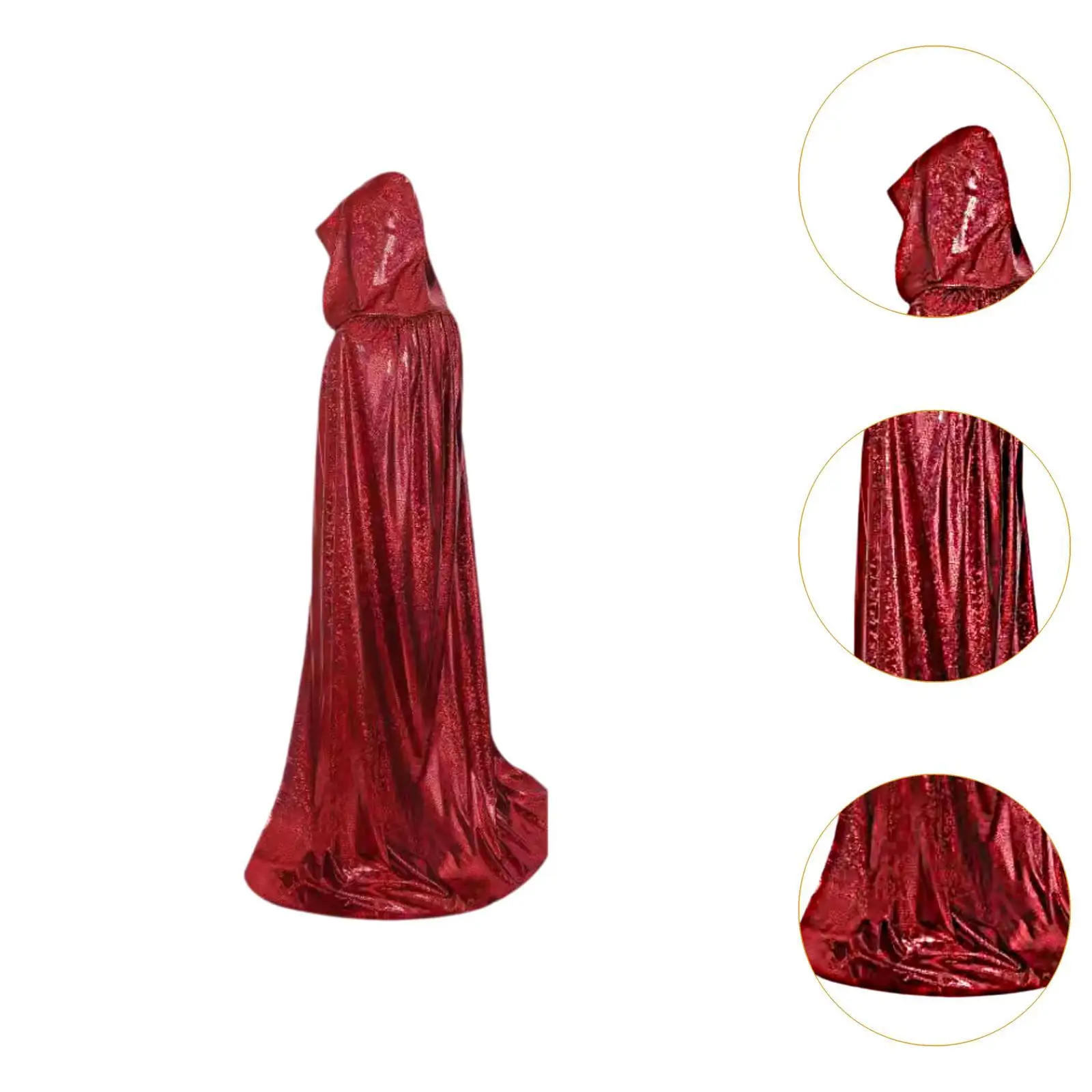 Witch Cloak Hooded for Women Men Dress up Halloween Cloak Cosplay Costume for Party Stage Performances Prop Holiday Masquerade