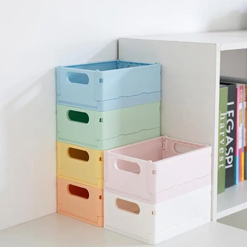 Dormitory Desktop Storage Box Book Snack Toy Storage Basket Simple And Foldable Storage Box Miscellaneous Items Storage Basket