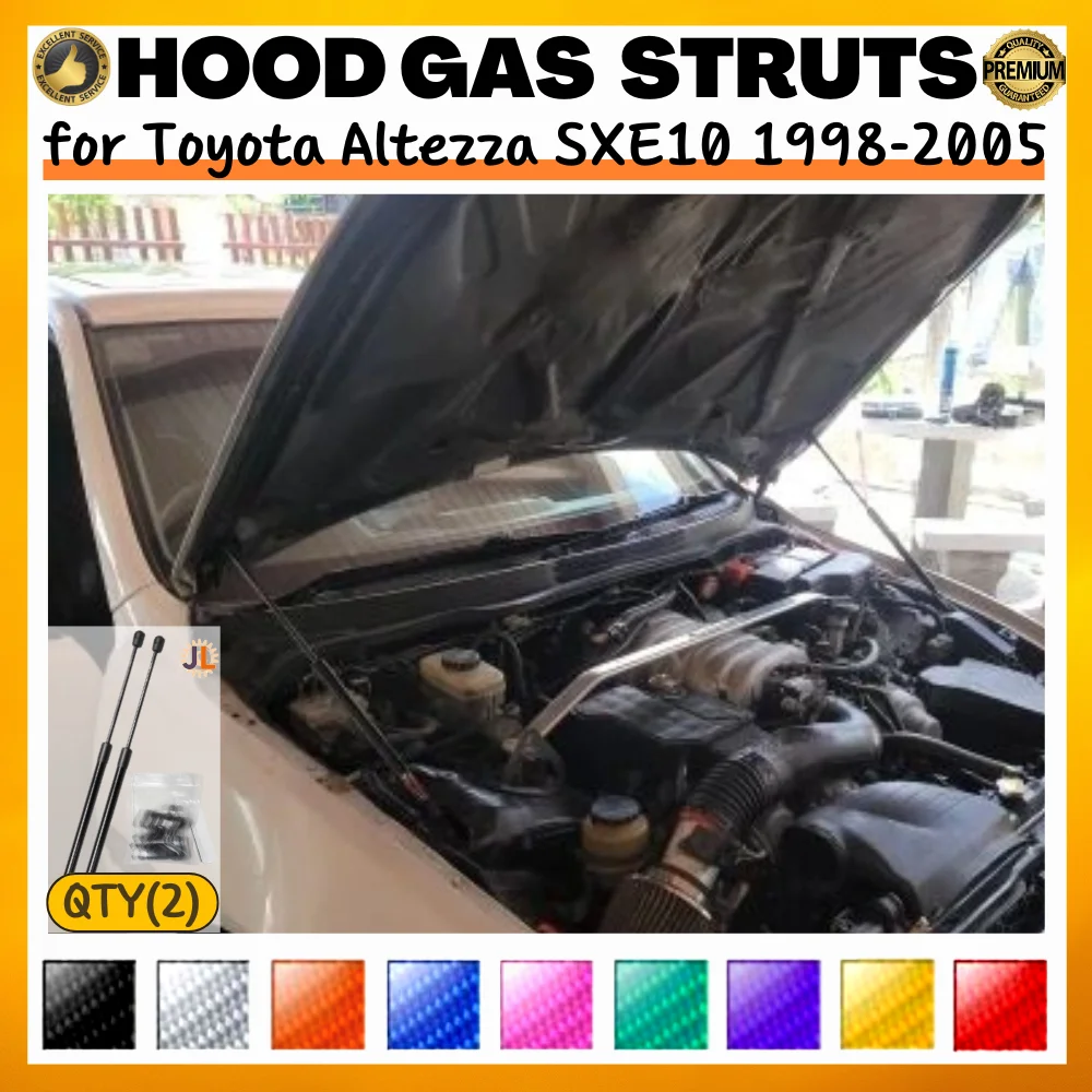

Кол-во (2) Стойки капота для Toyota Altezza SXE10 1998-2005 гг., модификация переднего капота, газовые пружины, амортизаторы, подъемные опоры, демпферы