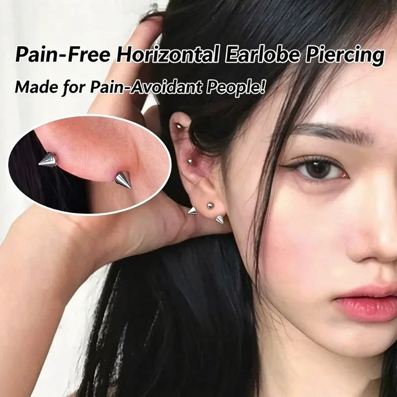 1 Pair Hot Sale Pain-Free Punk Stainless Steel Spike Cross Stud Earrings for Women Spicy Girl Y2K 2000s Unique New Fashion Gift