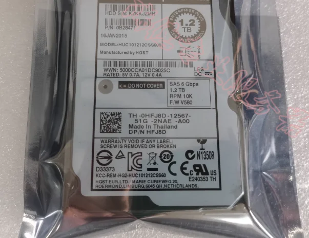 

For 0HFJ8D HUC101212CSS600 1.2TB 10K SAS 2.5 6G hard drive