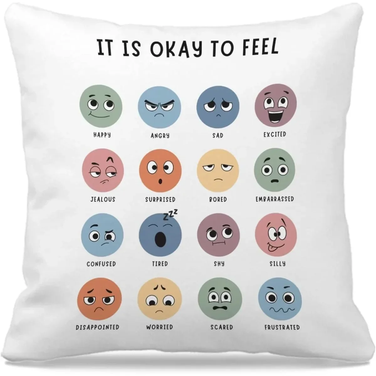 Counseling Office Must Haves Throw Pillow Cover, Calming Corner, Mental Health Pillowcase Decor 45x45cm 18x18In 40x40cm 16x16In