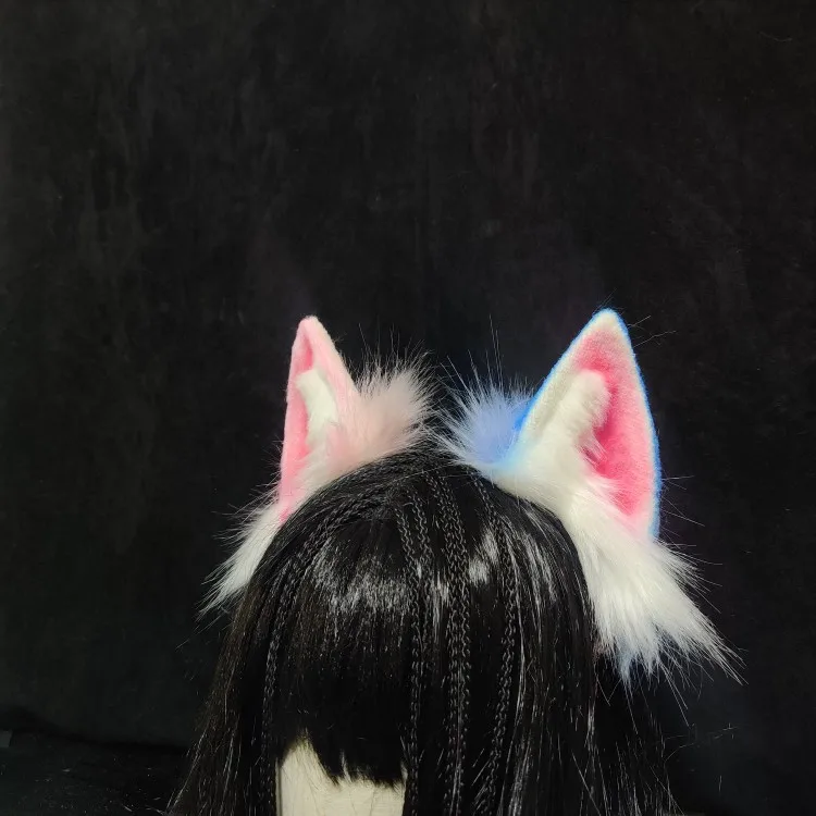 Handgemachte benutzer definierte Halloween Fuchs Ohr Tier Ohr Kopf bedeckung Cosplay Requisiten niedlichen Haar Zubehör Wolf Ohr Haar Reifen Haarband Geschenk