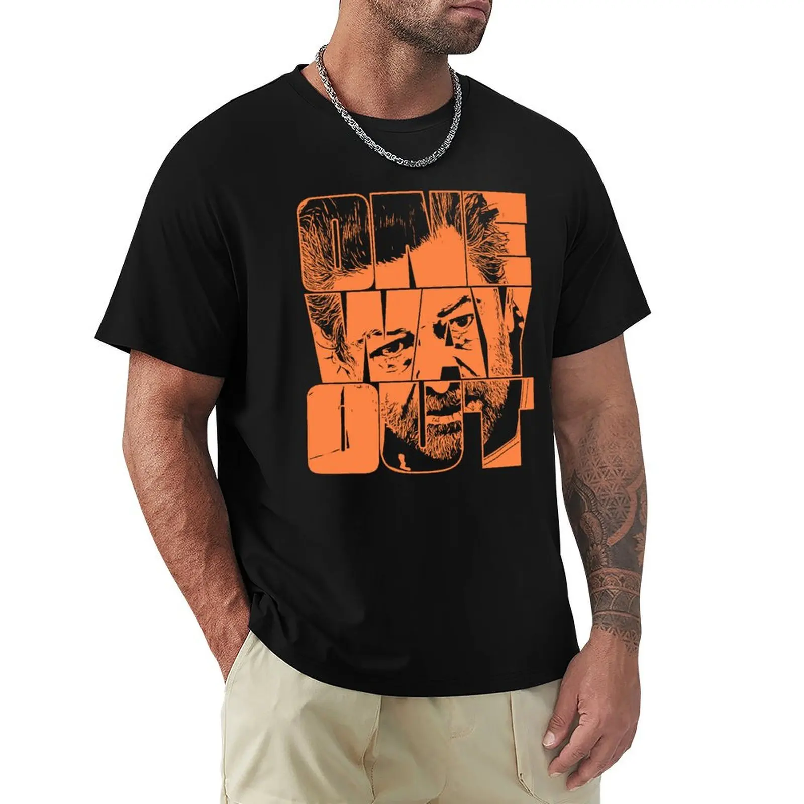 One Way Out - Citas de la serie de televisión Kino Loy Andy Serkis - Camiseta con versión Orange Outline, ropa informal de uso diario, camiseta de manga corta