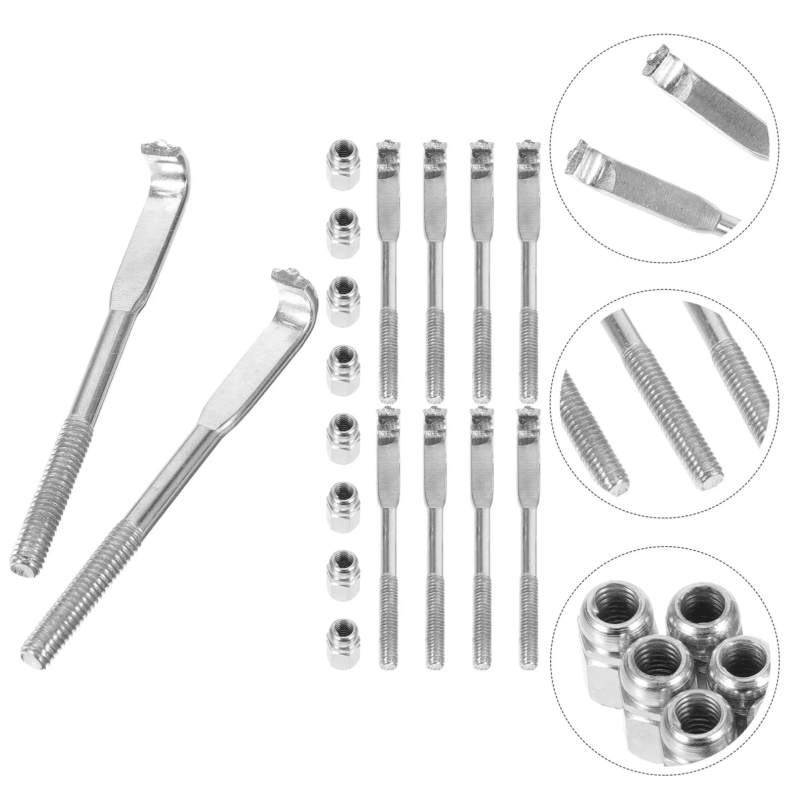 

24 Pcs Hooks Banjo Replacement and Nut Bracket Nuts Brackets Metal Pegboard Accessories