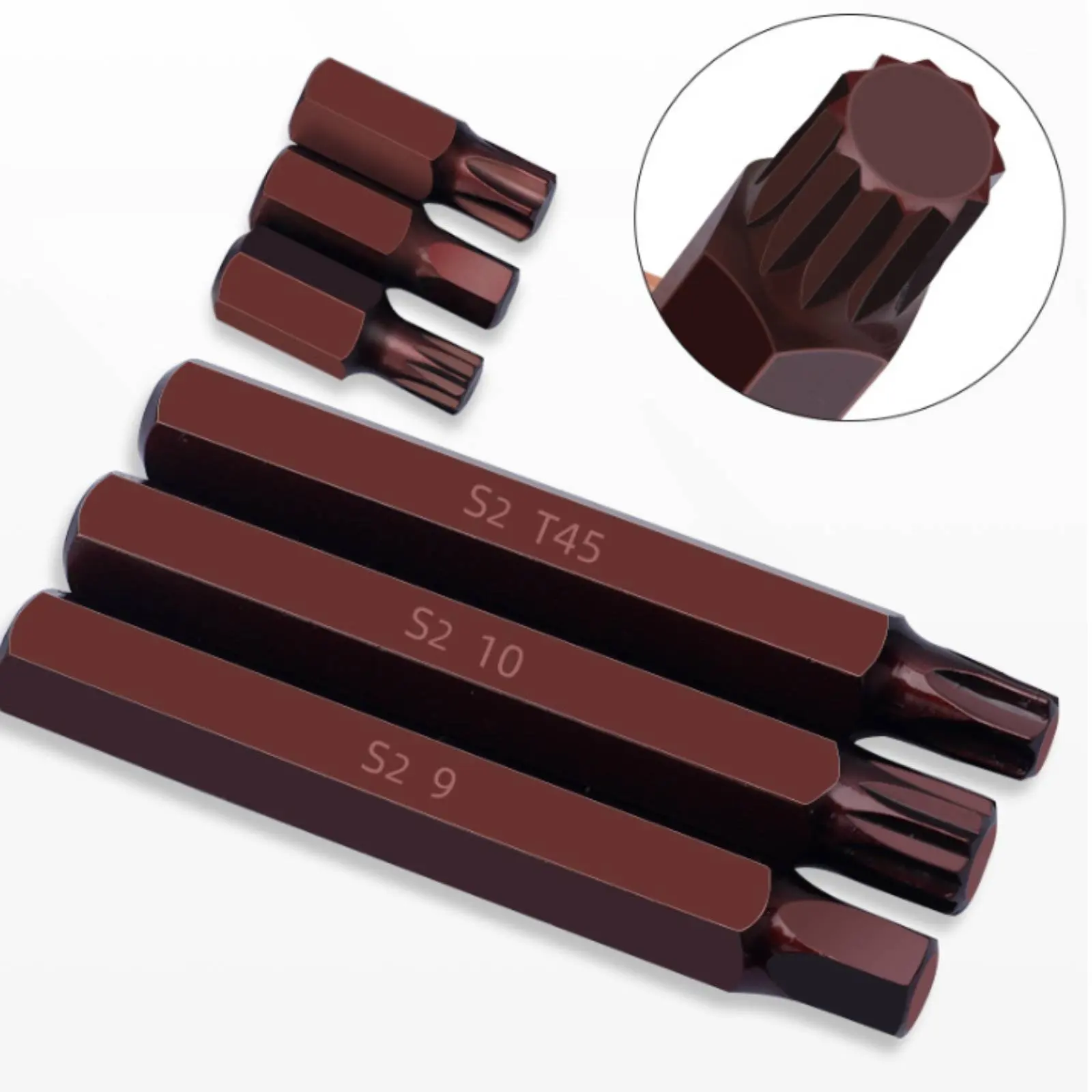 60 Pieces Star Drive Bit Set s2 Alloy Steel Star Driver Bit Set Heavy Duty High Hardness for Mechanics, Auto Repair Shop, Garage view 4