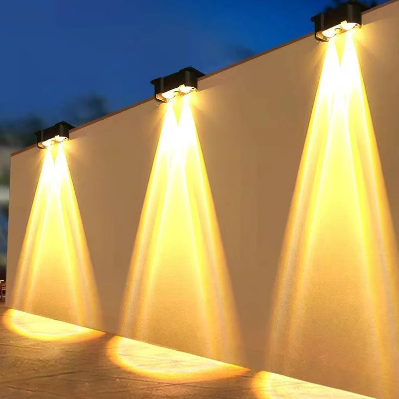 Garden Fence Staircase Decorative Lighting Outdoor IP65 Landscape Solar Step Light Ultra Bright RGB Light Emitting Diode