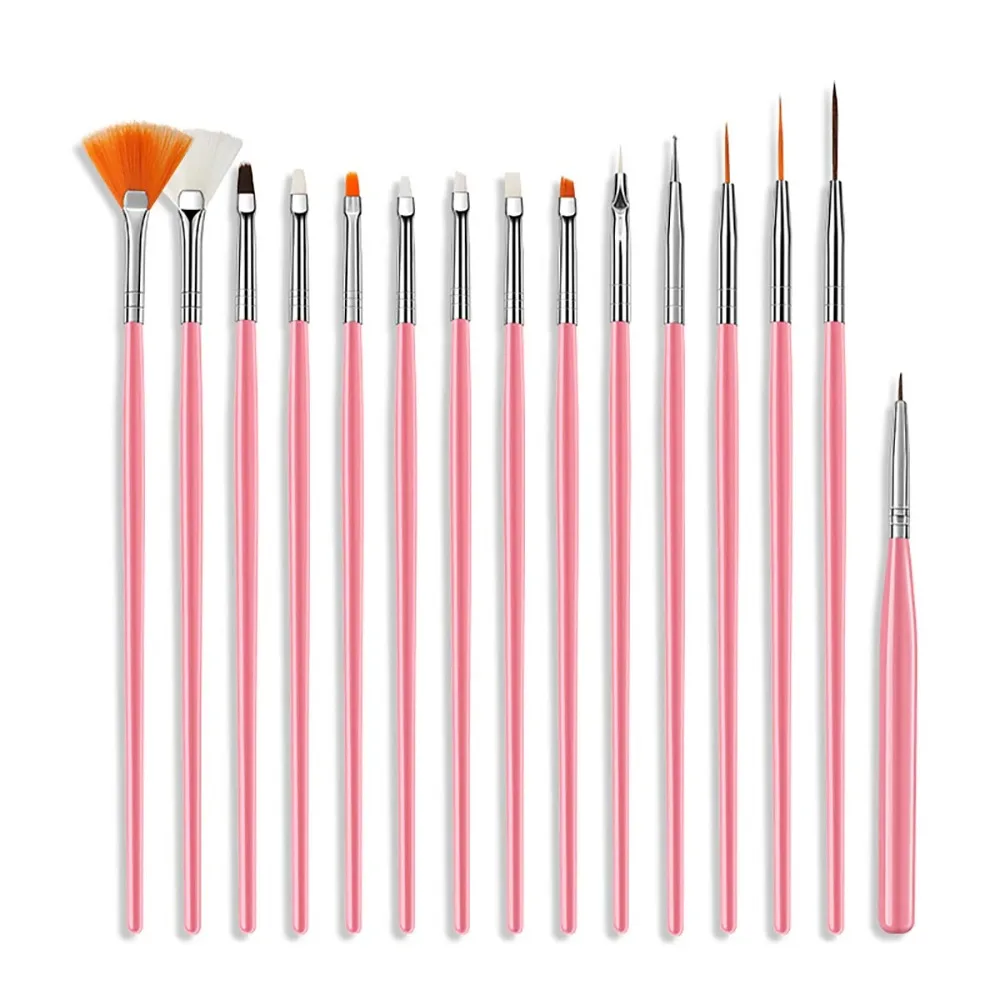 15pcs Fine Detail Paint Brush Set - Miniature Paint Brush for Detailing & Art Painting - Acrylic,Watercolor,Nail Art & Tools
