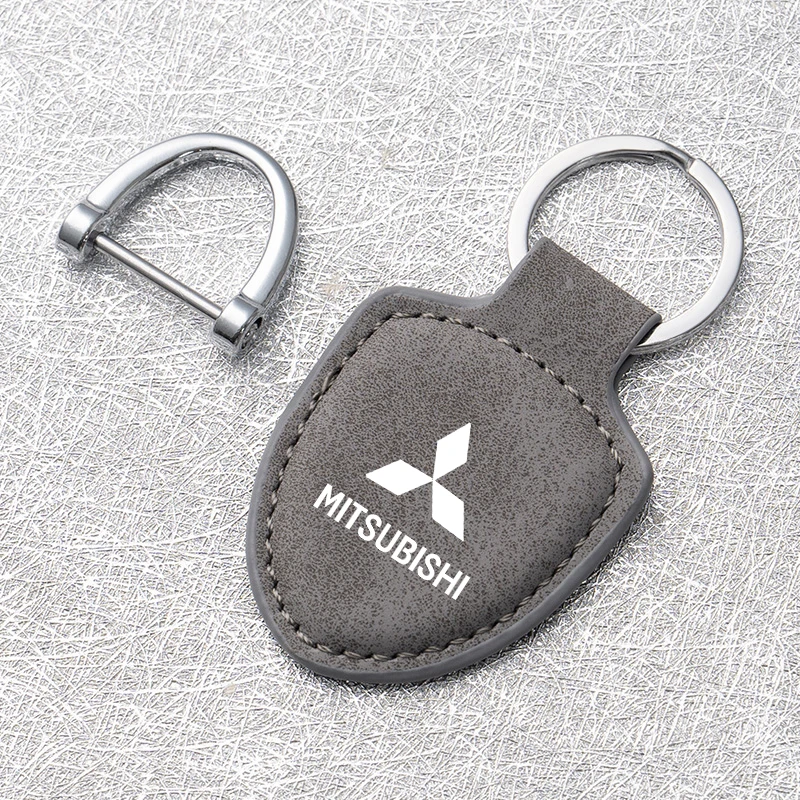 High Quality KeyRing Car Logo Keychain For Mitsubishi Outlander Lancer 10 EX ASX Pajero L200 Colt Eclipse Ralliart Triton Delica