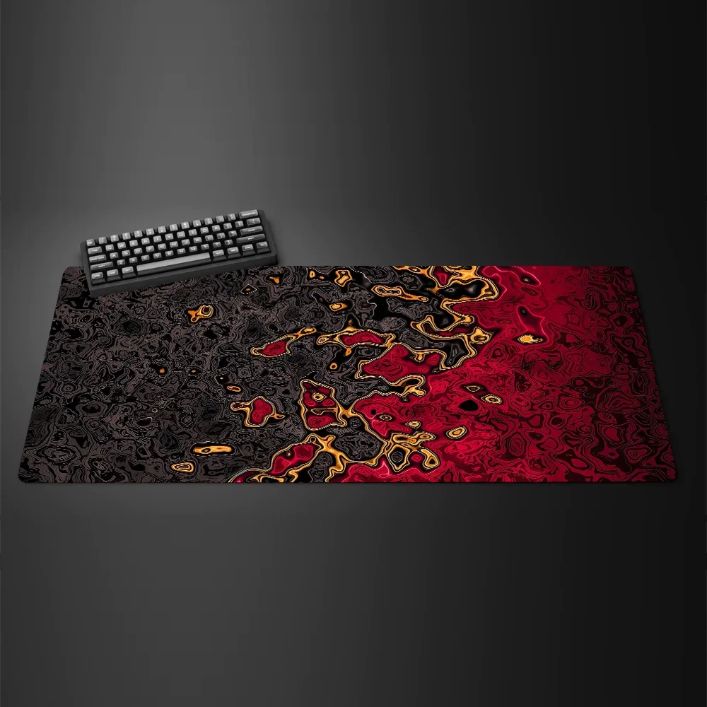 Black Waves Large Gaming Mouse Pad Computer Keyboard Desk Pad XXL Rubber Non-Slip Stitched Edge for Friends Boyfriend