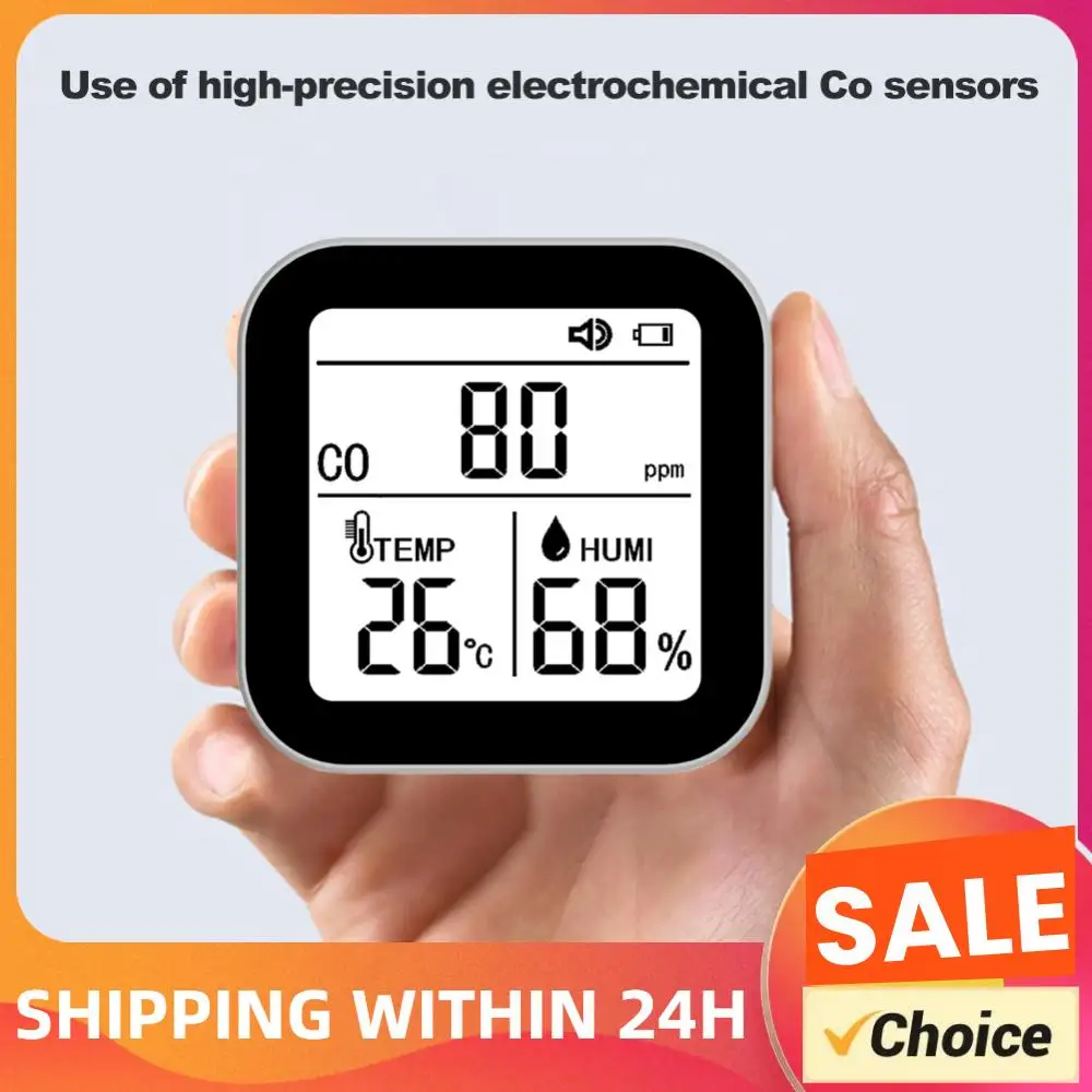 

3-in-1 Carbon Monoxide Monitor Alarm Function Carbon Monoxide Alarm with Lanyard CO Detector for Camping Travel Car RV Vehicle