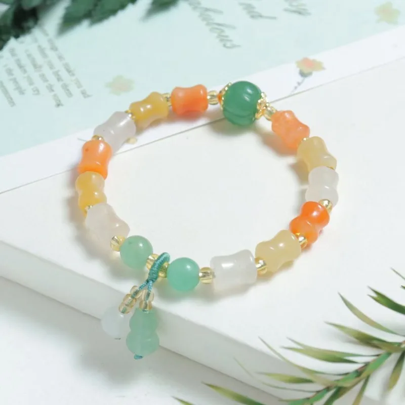 Transfer Back-to-back Bracelet Gold Silk Jade Gourd Bracelet