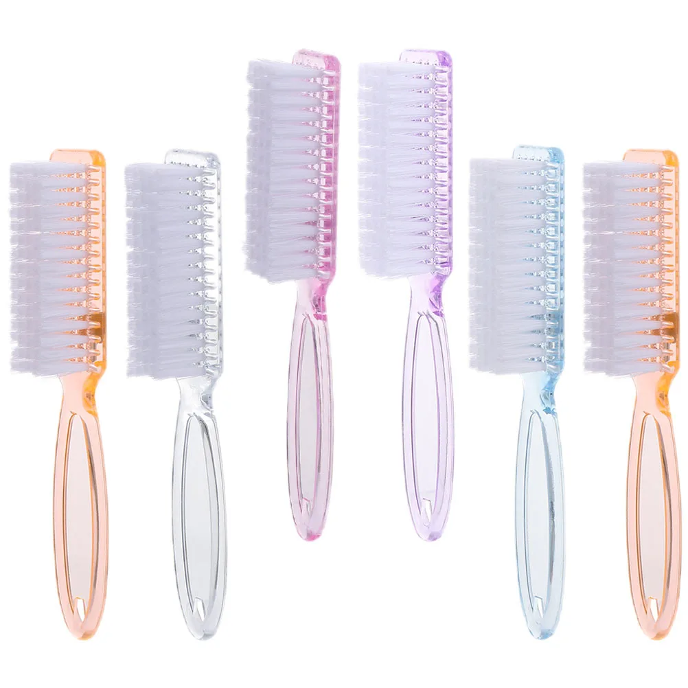 Juego de 6 uds de cepillos para uñas, herramienta de limpieza duradera para manicura y pedicura para uñas, mango de dedos de los pies, eliminador de manchas suave