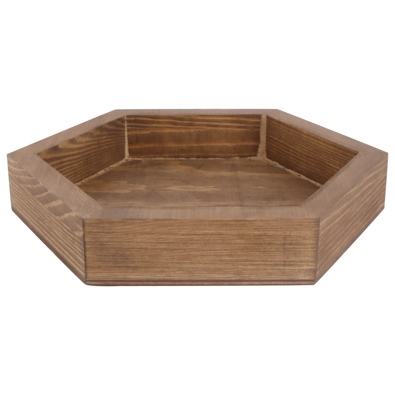 

Wooden Retro Multi-function Hexagonal Fruit Cake Storage Tray Decorative Home Dessert Tray Sturdy Eco-friendly