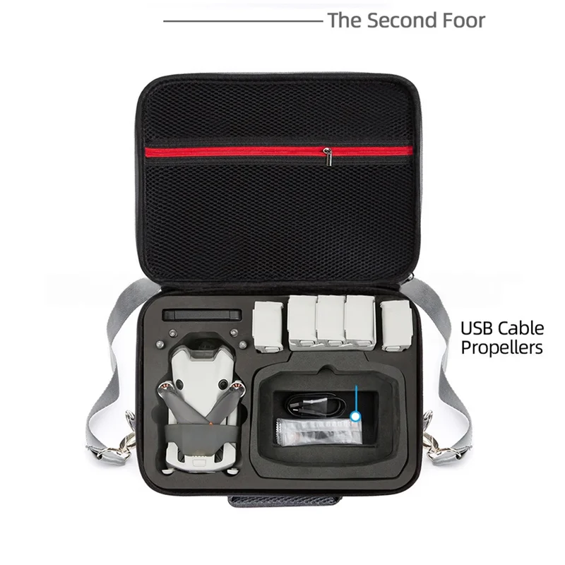 AP-Per DJI Mini 4 Pro Drone Borsa a tracolla Borsa da viaggio portatile con guscio rigido