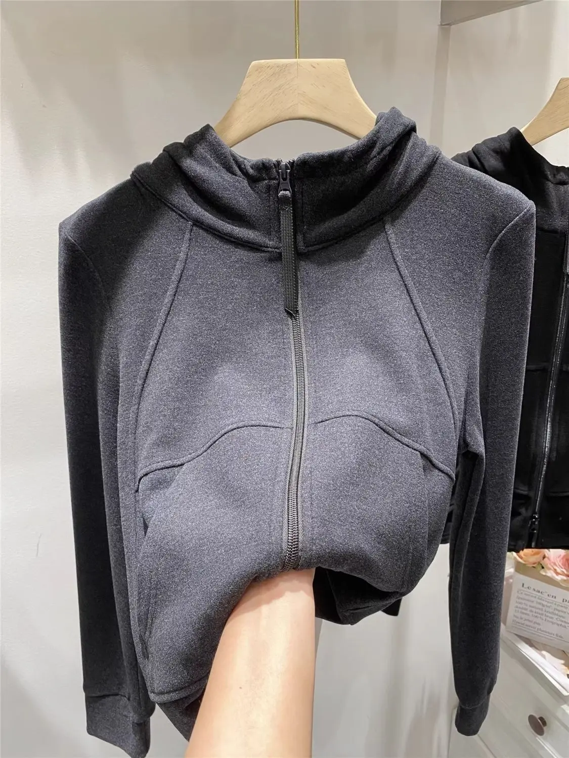 Trendy Double Zipper Cardigan Sweatshirt Women's Loose Slimming Casual Versatile Short Outerwear Autumn Winter New Arrival